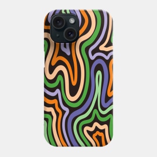 Trick or Treat Halloween Wavy Liquid Lines Phone Case