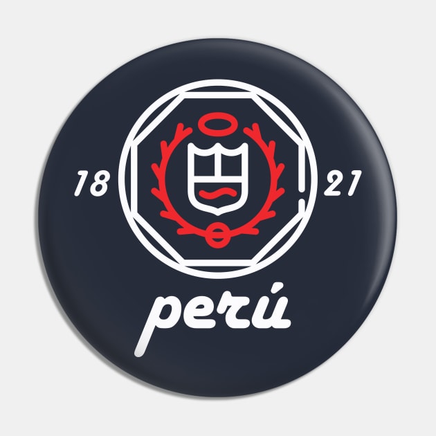 White Peruvian Shield Pin by By_Russso