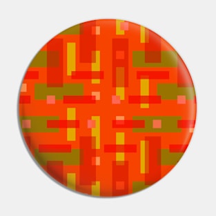 Vivid Red Yellow Green Block City Pin