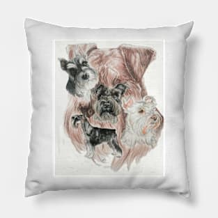 Minature Schnauzer Medley Pillow