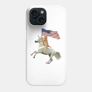 'Meowica Unicorn Cat' Funny July 4th Flag Gift Phone Case