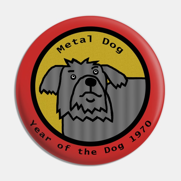 Year of the Metal Dog 1970 Pin by ellenhenryart