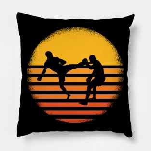 Kickboxing vintage Pillow