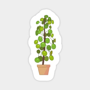 Tall Pilea Plant Magnet