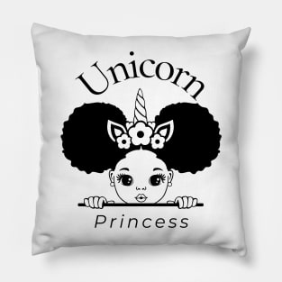 Afro Pom Pom Girl - Unicorn Princess Pillow