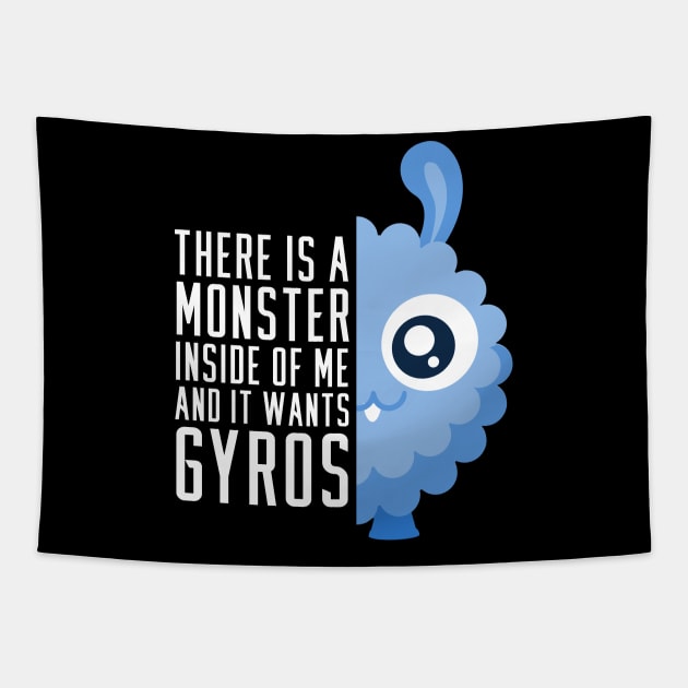 Gyros Monster Tapestry by ArticaDesign