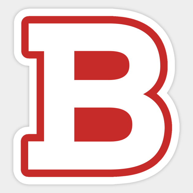 B Emoji Red White Funny Meme Halloween Costume B Emoji Autocollant Teepublic Fr