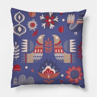 BIRDS AND FLOWERS Pillow