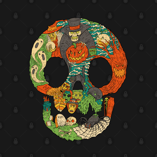 Spooky Skull by chrisraimoart