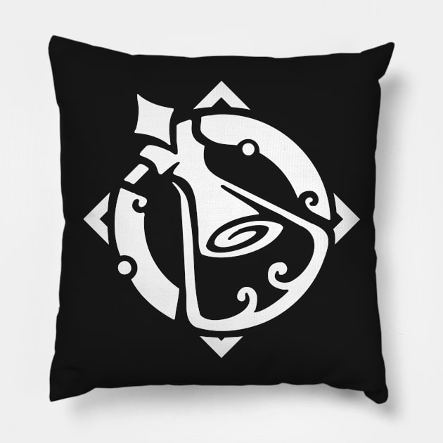 Genshin Impact Sucrose Emblem - White Pillow by GachaSlave