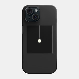 light bulb bringing light in darkness Phone Case