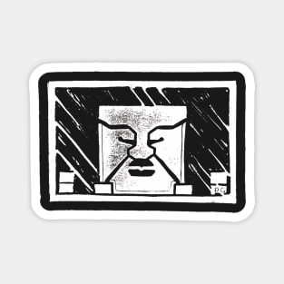 G1 Windscreen Sticker Face (WHITE) Magnet