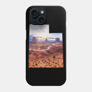 Utah State Outline - Monument Valley Phone Case