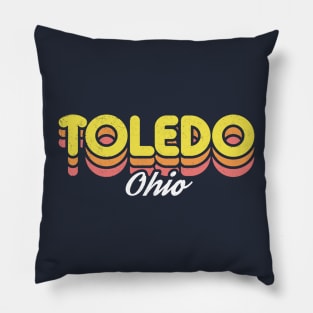 Retro Toledo Ohio Pillow