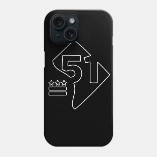 DC STATEHOOD (outline) Phone Case