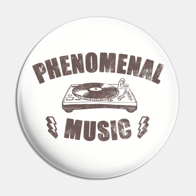 Phenomenal Music DJ, Music Lover, Beat Maker Turntable Pin by SilverLake