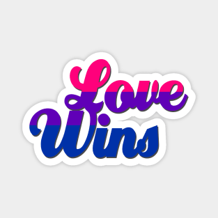 Love Wins Bisexual Pride Flag Magnet