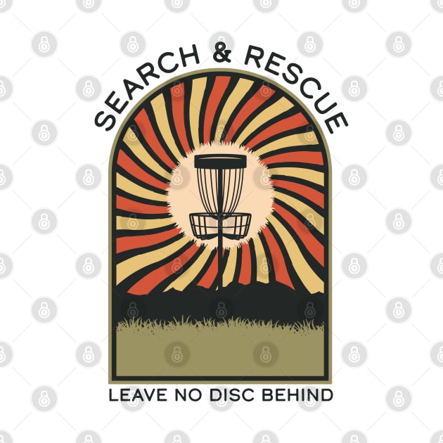 Search & Rescue Leave No Disc Behind | Disc Golf Vintage Retro Arch Mountains by KlehmInTime