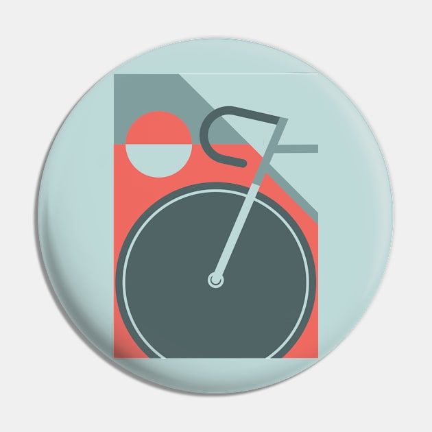 Modern Art Bicycle Cycling Graphic Pin by SLAG_Creative