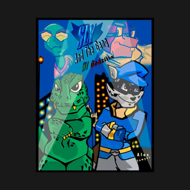 Sly Cooper and the Gang Featuring Godzilla by Asawyer80