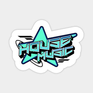 HOUSE MUSIC  - Y2K Star (black/blue) Magnet