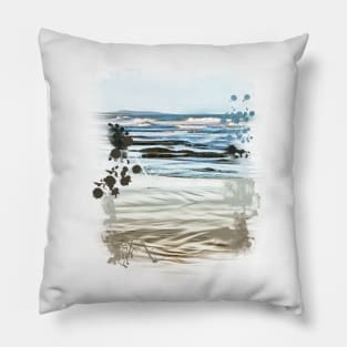 Waves on the beach Pillow