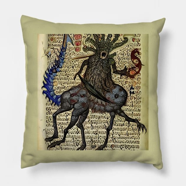 Medieval Monster Pillow by AlienMirror