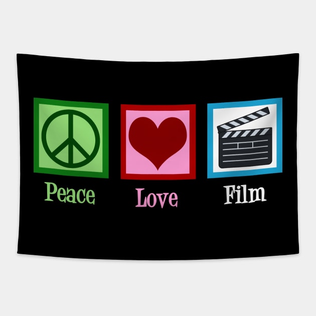 Peace Love Film Tapestry by epiclovedesigns