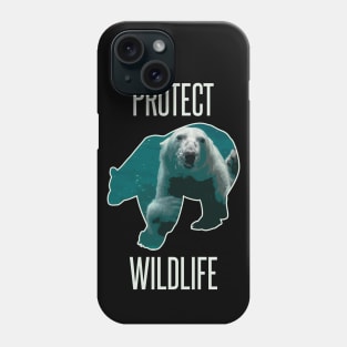 Protect wildlife - polar bear design Phone Case