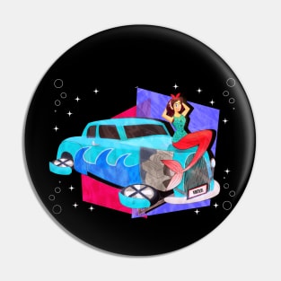 Hot Rod Mermaid Pin