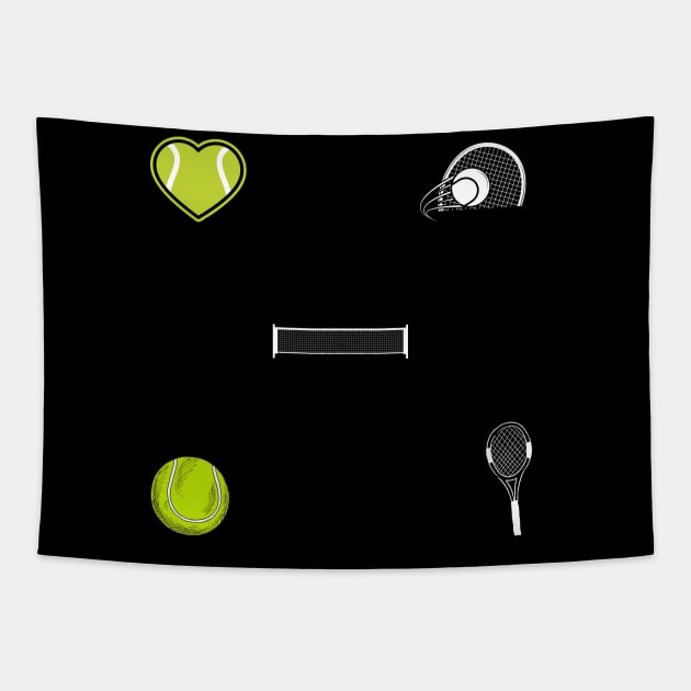 Tennis Lover Tapestry by BlackMeme94