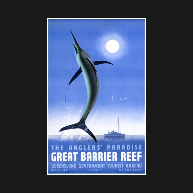 Vintage Travel Poster Australia Great Barrier Reef by vintagetreasure