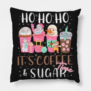 Christmas Coffee Cups with Retro Pink Santa Pillow