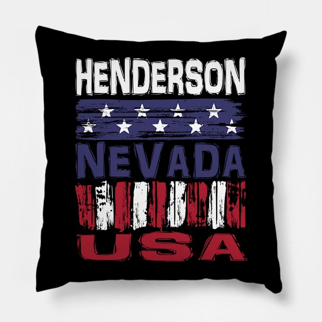 Henderson Nevada USA T-Shirt Pillow by Nerd_art
