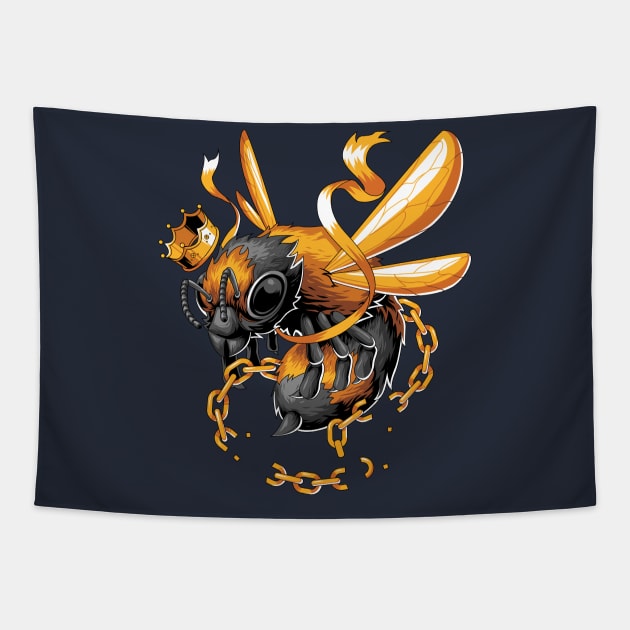 king bee free Tapestry by Mako Design 