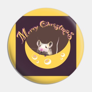 Merry Christmas with a mouse Pin