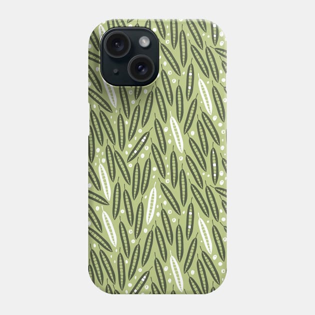 Green Pea Pods Phone Case by Farissa