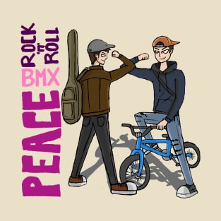 Peace, BMX, rock n roll T-Shirt