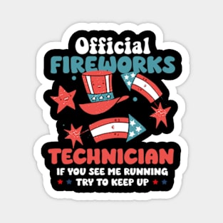 Official Firework Technician 4th of July Magnet