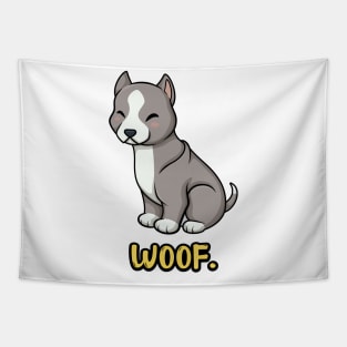 Chibi Kawaii Pitbull Dog Tapestry