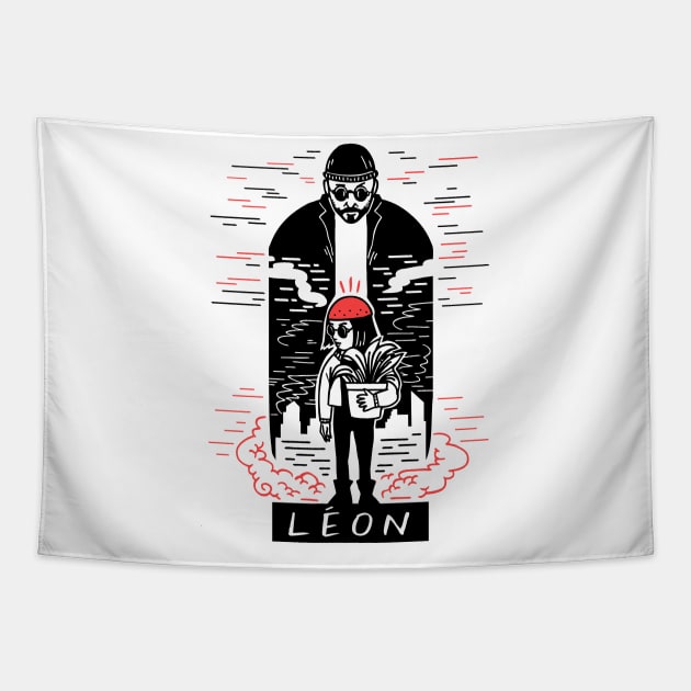 Leon et Mathilda Tapestry by geolaw