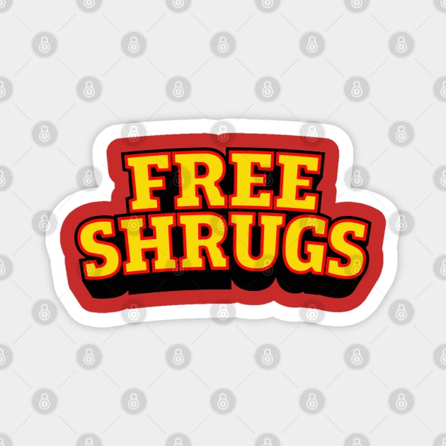 Free shrugs Magnet by ölümprints