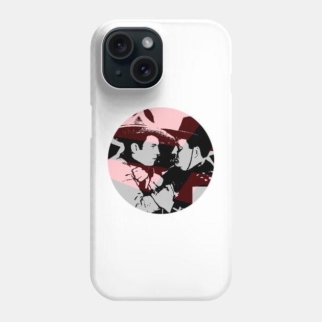 Cowboys fighting wild west Phone Case by Marccelus