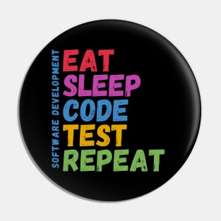 Eat Sleep Code Test Repeat Pin