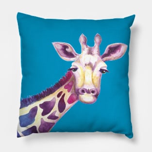 Rainbow Watercolors Ombre Giraffe Gradient Pillow