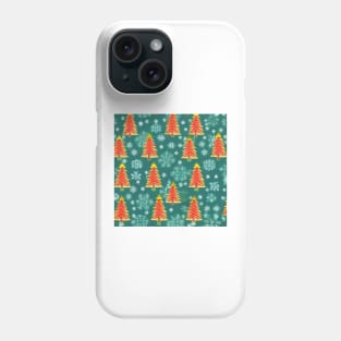 A Cute Christmas Tree Holiday Pattern. Phone Case