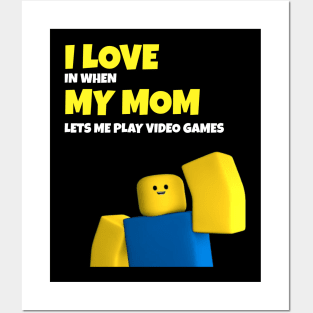 Roblox Noob I Love My Mom Funny Gamer shirt, hoodie, sweater