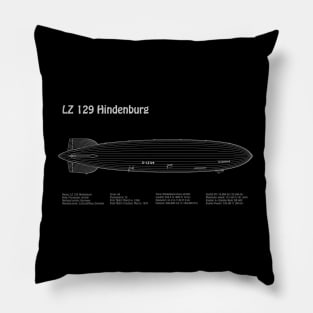 LZ 129 Hindenburg Zeppelin Airship - PDpng Pillow