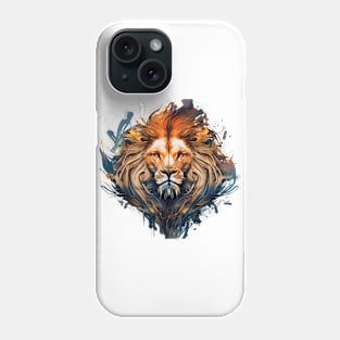 Lion Portrait Animal Painting Wildlife Outdoors Adventure Phone Case
