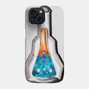 Drowning inside a bottle Phone Case